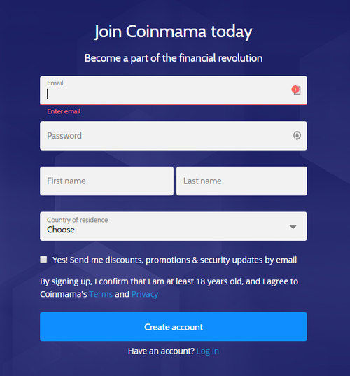 coinmama com login